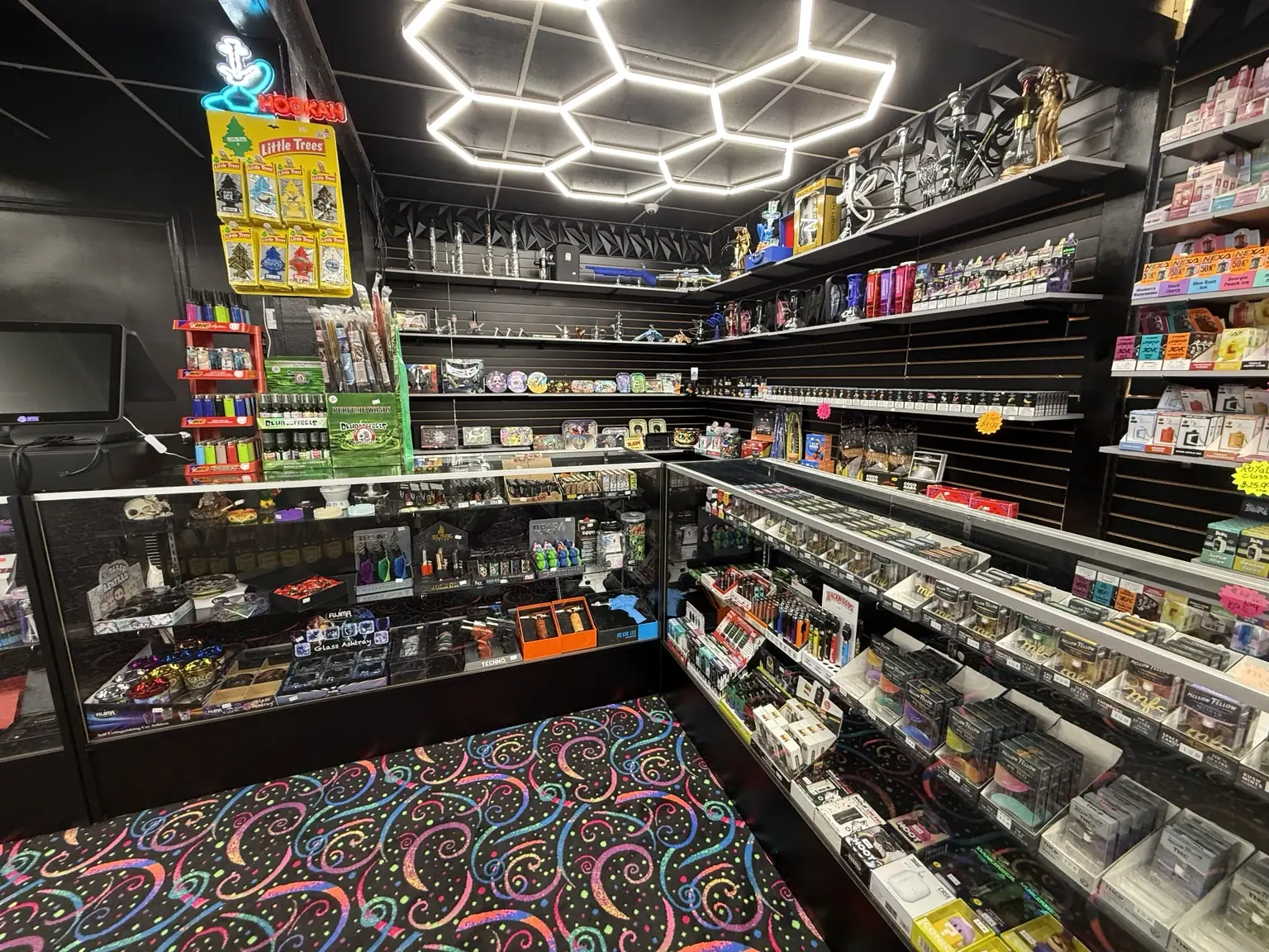 Hookah display at Habibi